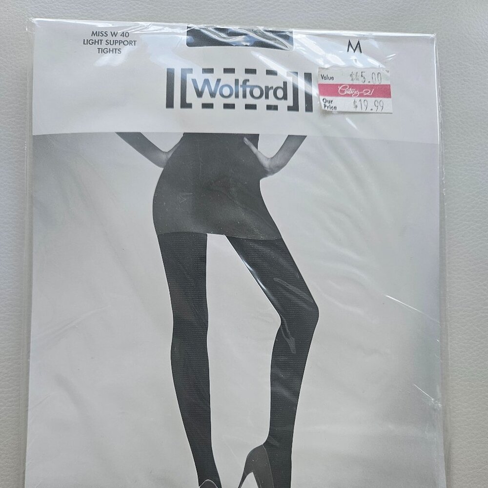 Wolford Miss W 40 Light Support Tights Black Size M